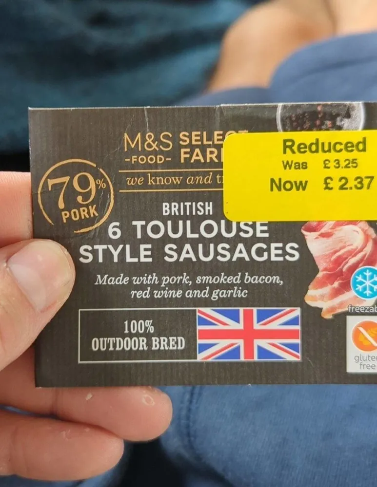 British Toulouse style sausages