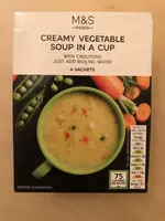 Creamy vegetable soup in a cup