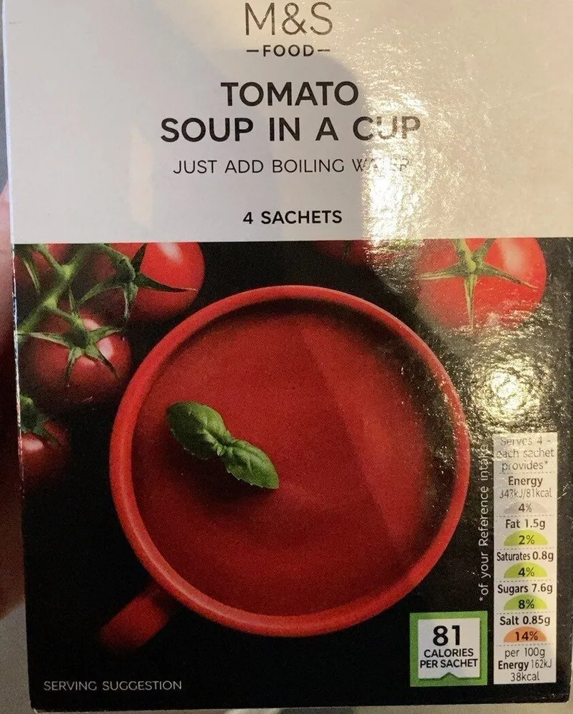 Tomato soup in a cup