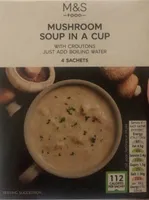 Mushroom soup in a cup