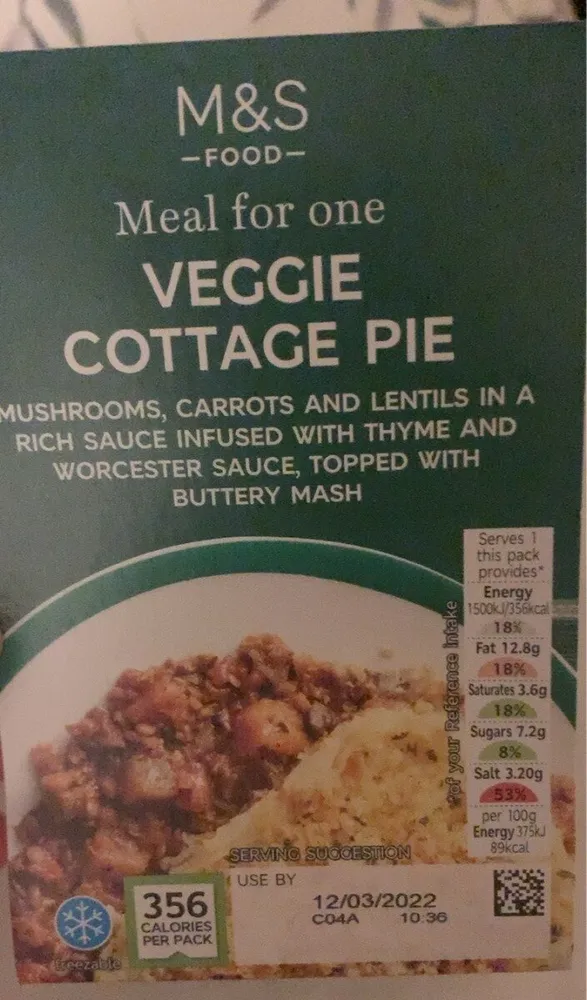 Veggie cottage pie