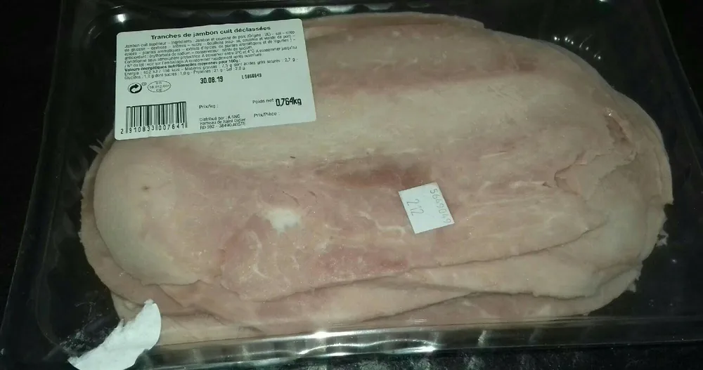 Tranches de Jambon cuit déclassées