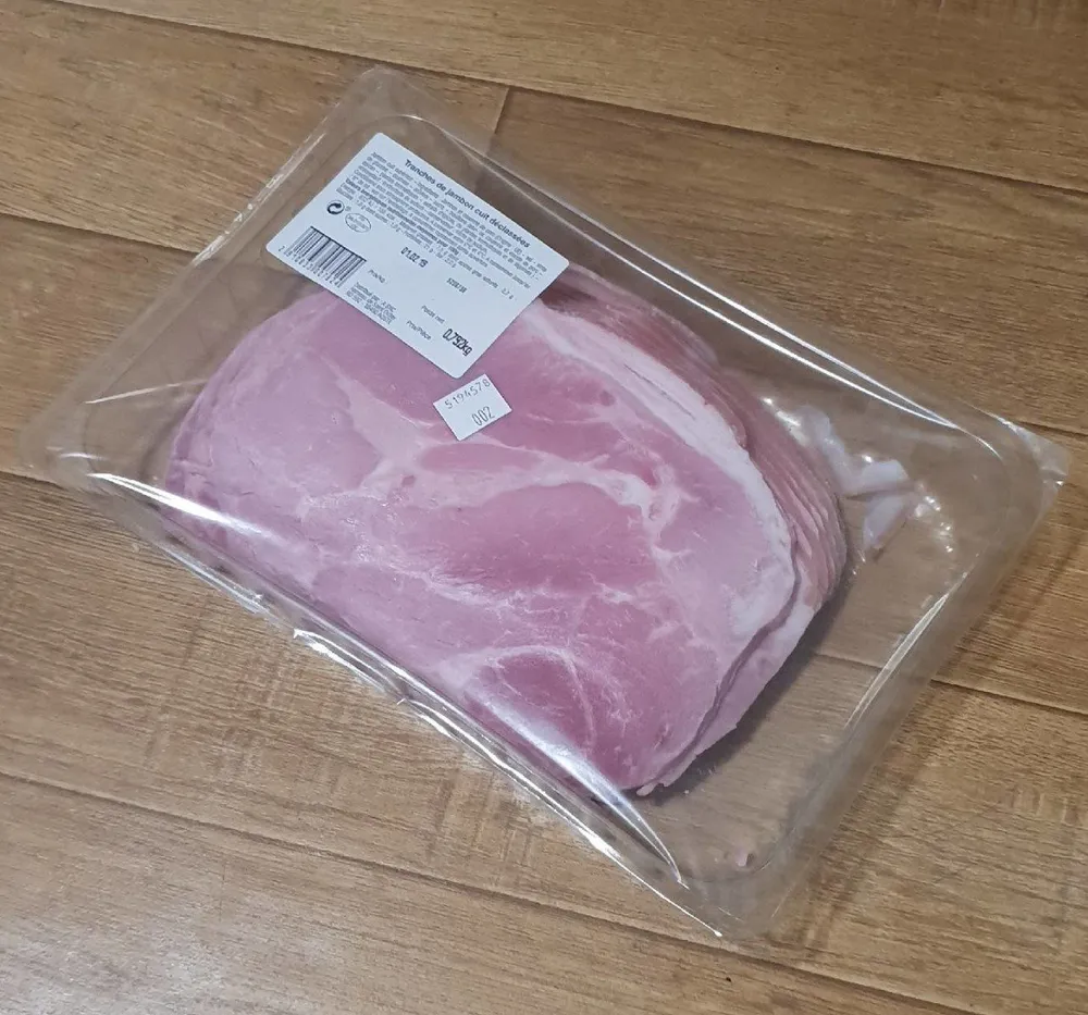 Tranches de jambon cuit déclassées