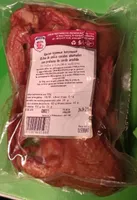 Alitas de pollo cocidas ahumadas con proteina de cerdo anadida