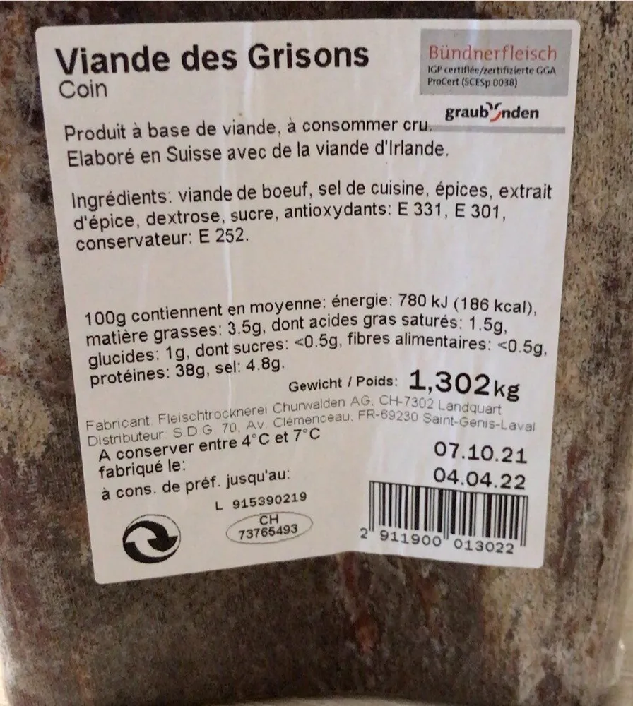 Viande des Grisons