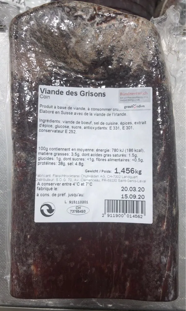 Viande des grisons