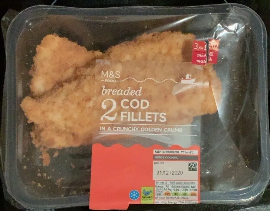 M&S breaded cod fillets