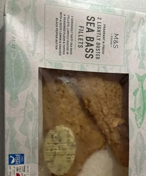 Lightly dusted sea bass