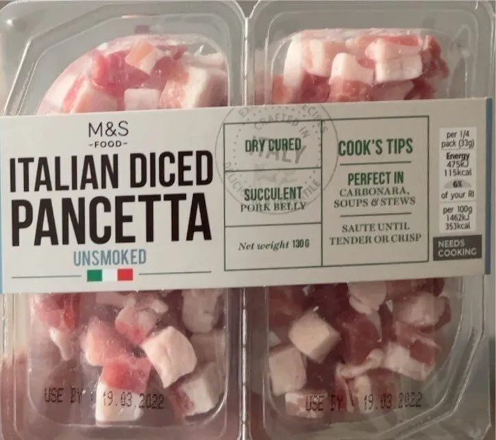 Italian diced pancetta