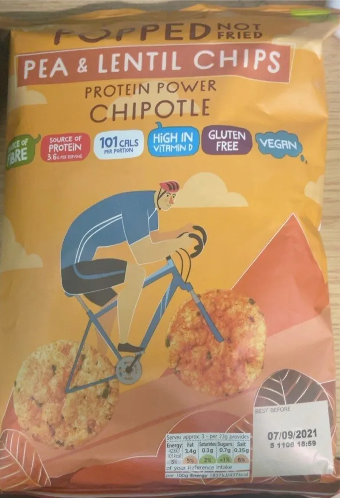Popped Pea & Lentil Chips Protein Power (Chipotle)
