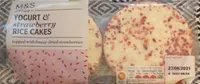 Yogurt and strawberry rice cakes