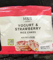 yogurt and strawberry rice cakes
