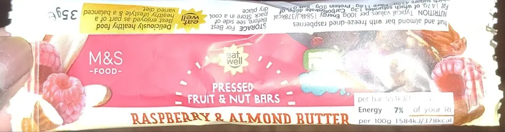 Raspberry & Almond Pressed Fruit & Nut Bars