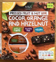 Cocoa, Orange & Hazelnut Pressed Fruit & Nut Bar