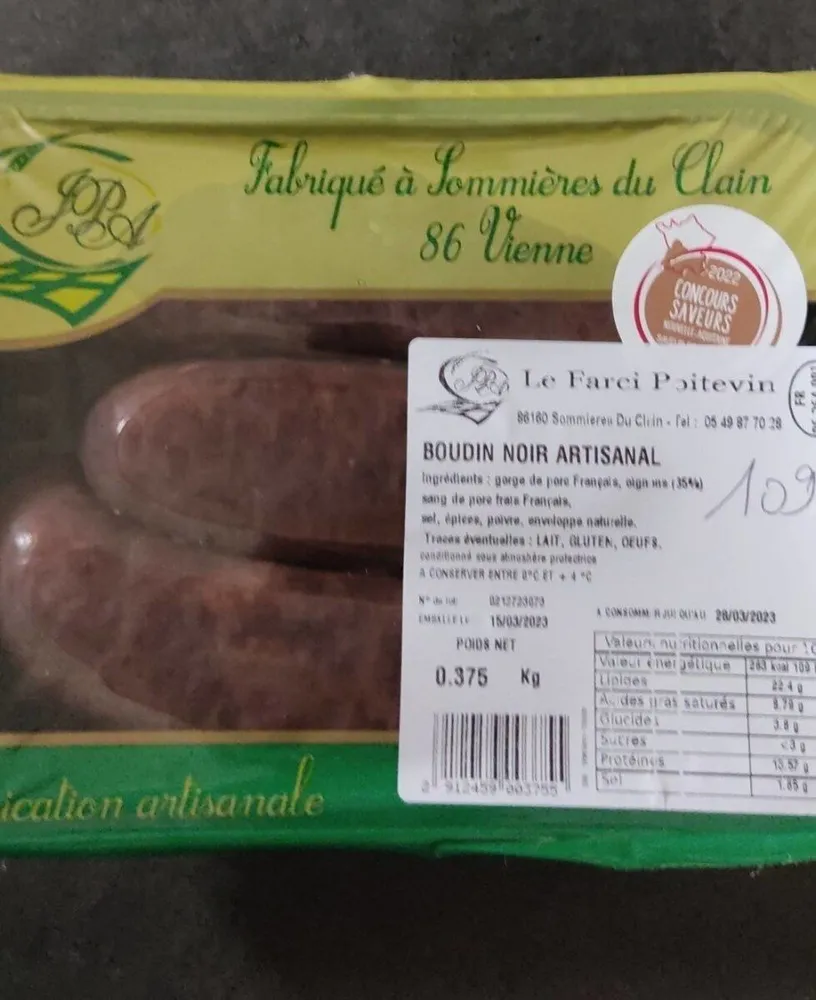 Boudin noir artisanal
