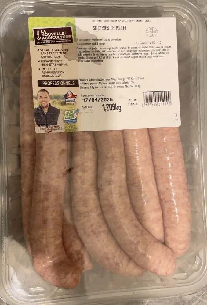 saucisses de poulet