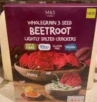 Wholegrain 3 Seed Beetroot Lightly Salted Crackers