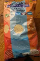 Popped potato chips lightly salted