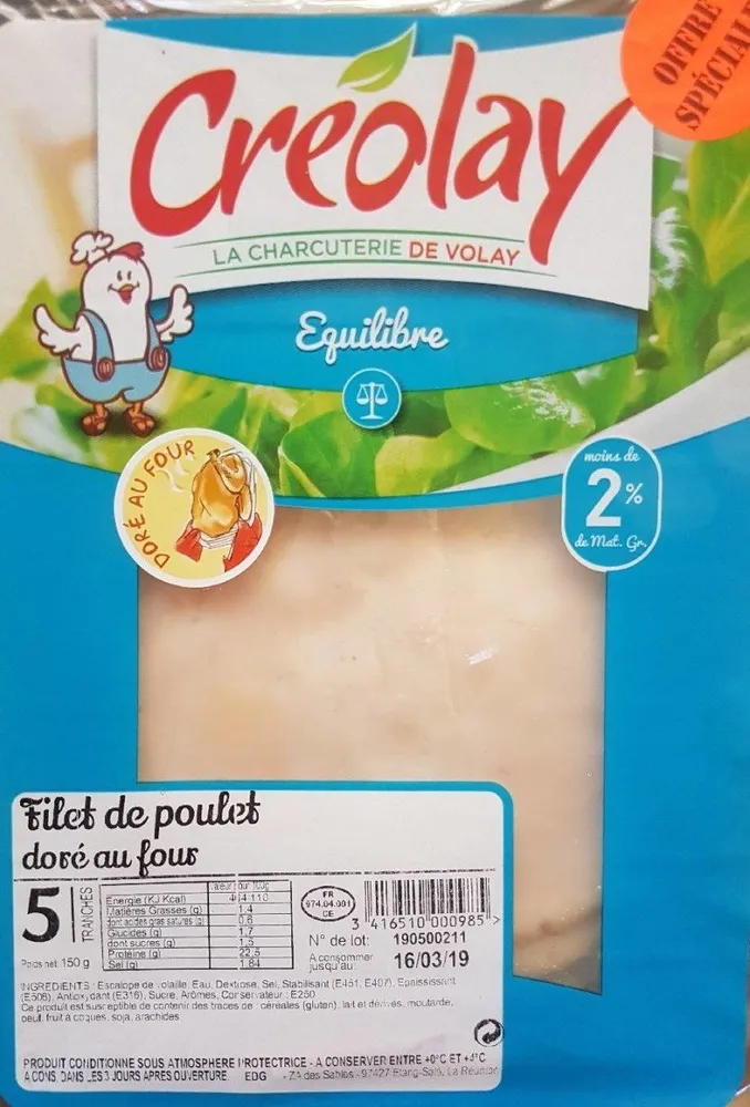 Filet de poulet doré au four
