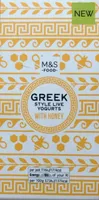 Greek style live yogurts with honey