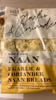 2 Garlic and Coriander Naan Breads