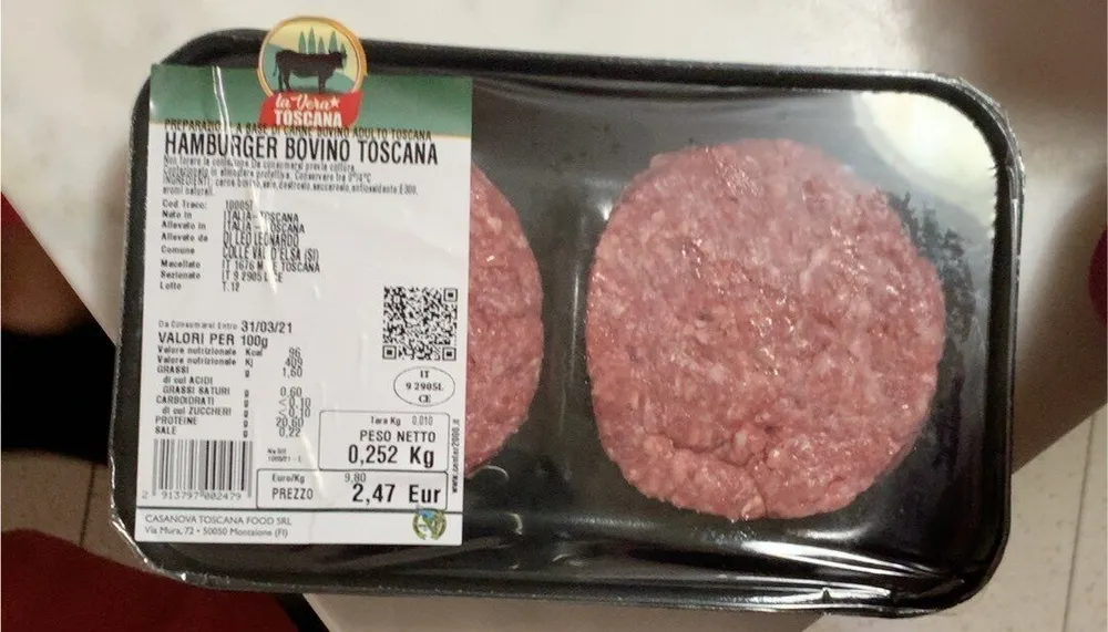 Hamburger bovino toscana