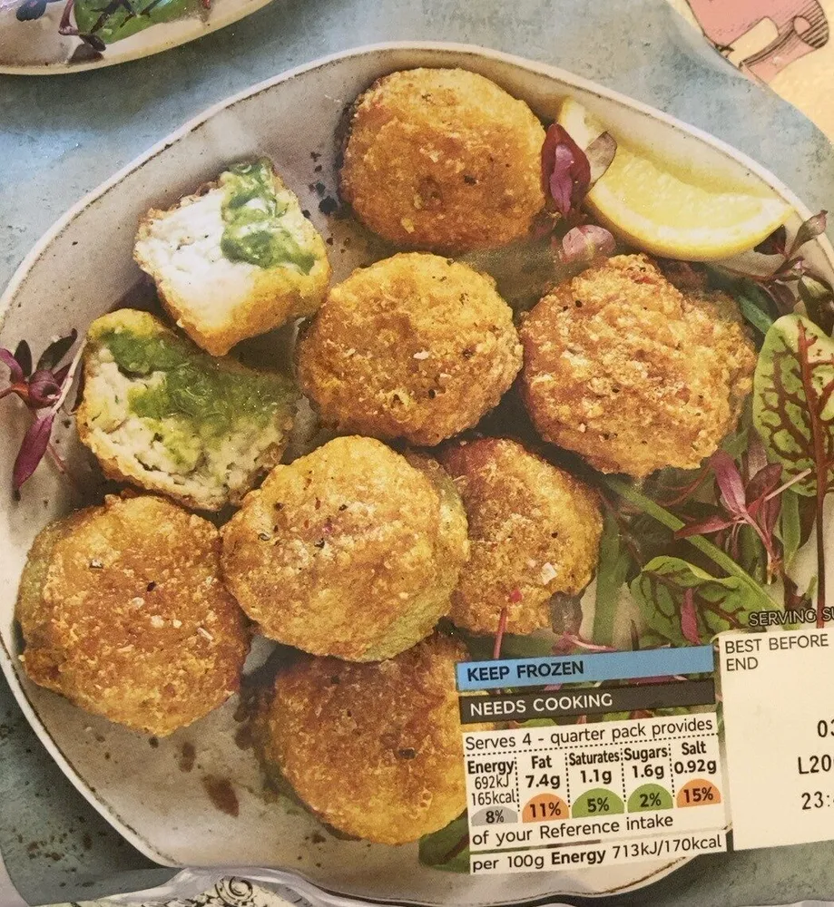 Cod and peas fishcakes