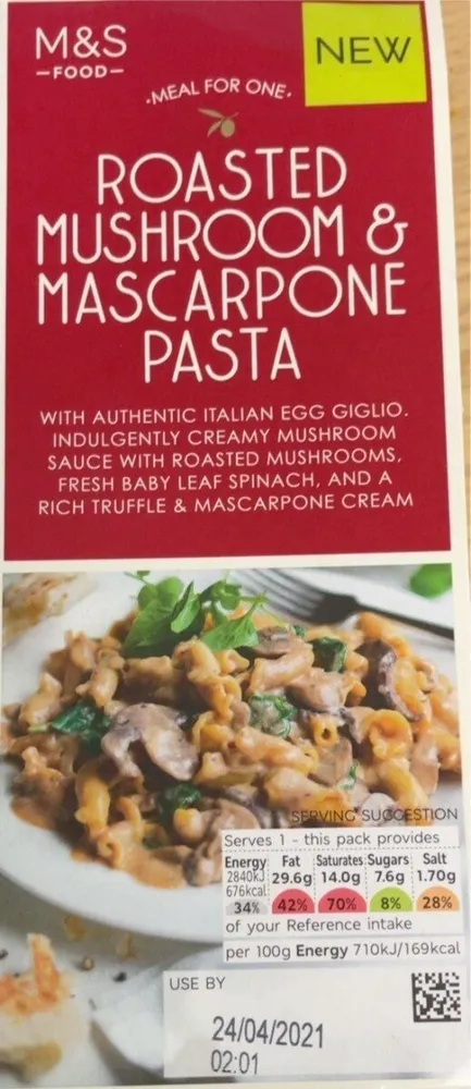 Roasted Mushroom & Mascarpone Pasta