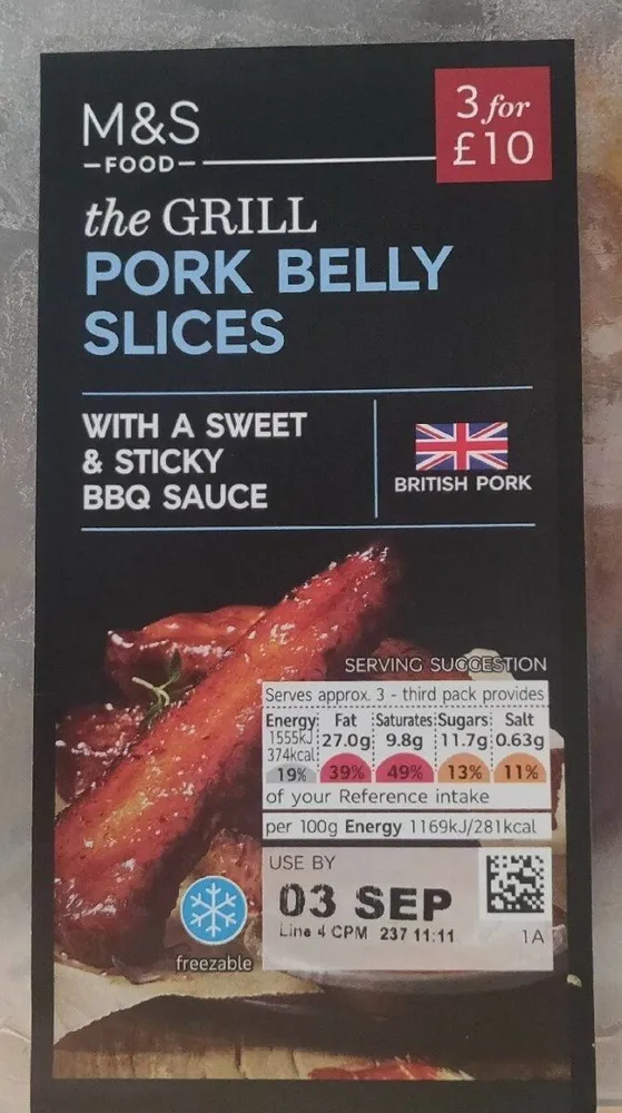 Pork Belly Slices