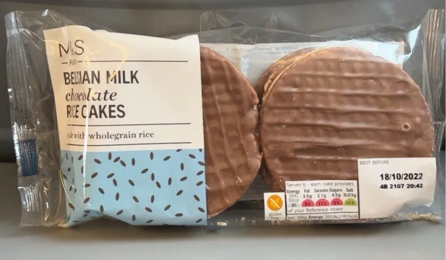 Belgian Milk Chocolate Rice Cakes