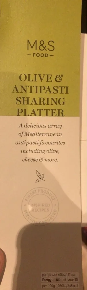 Olive antipasti sharing platter