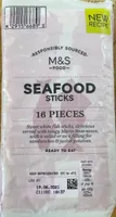Individually wrapped textured fish protein sticks