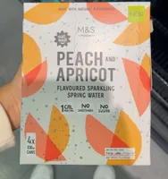 Peach and apricot flavoured sparkling spring water