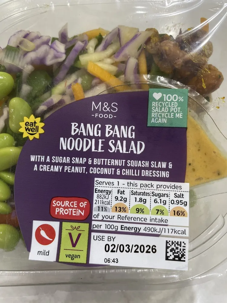 Bang bang noodle salad