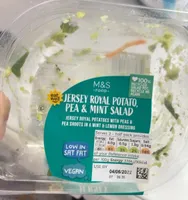 Jersey royal potato, pea and mint salad