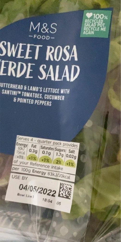sweet rosa verde salad