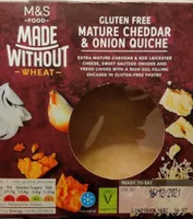 GLUTEN FREE MÂTURE CHEDDAR et ONION QUICHE