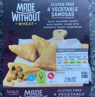 Gluten free 4 vegetable samosas