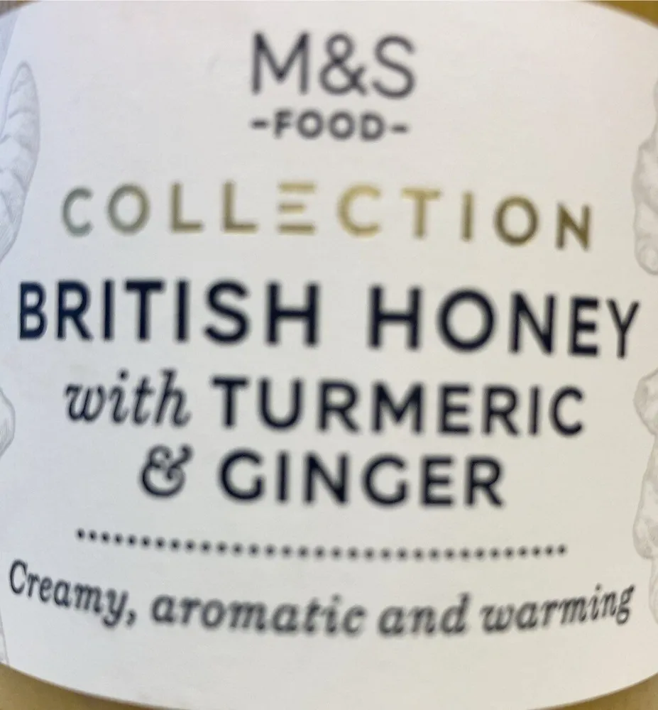 British honey with turmeric and ginger