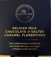 Belgian milk chocolate & salted caramel florentines