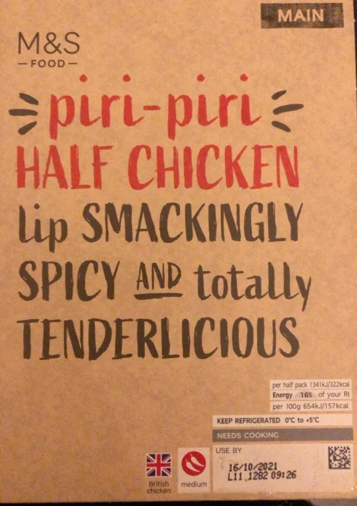 Piri piri half chicken lip smackingky spicy
