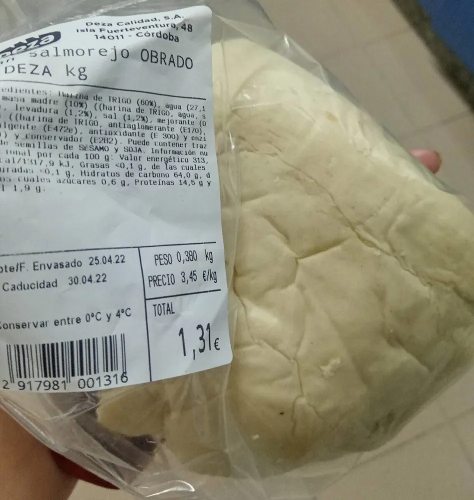 PAN DE SALMOREJO OBRADOR DEZA