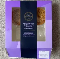 Belgian milk chocolate dipped flapjacks