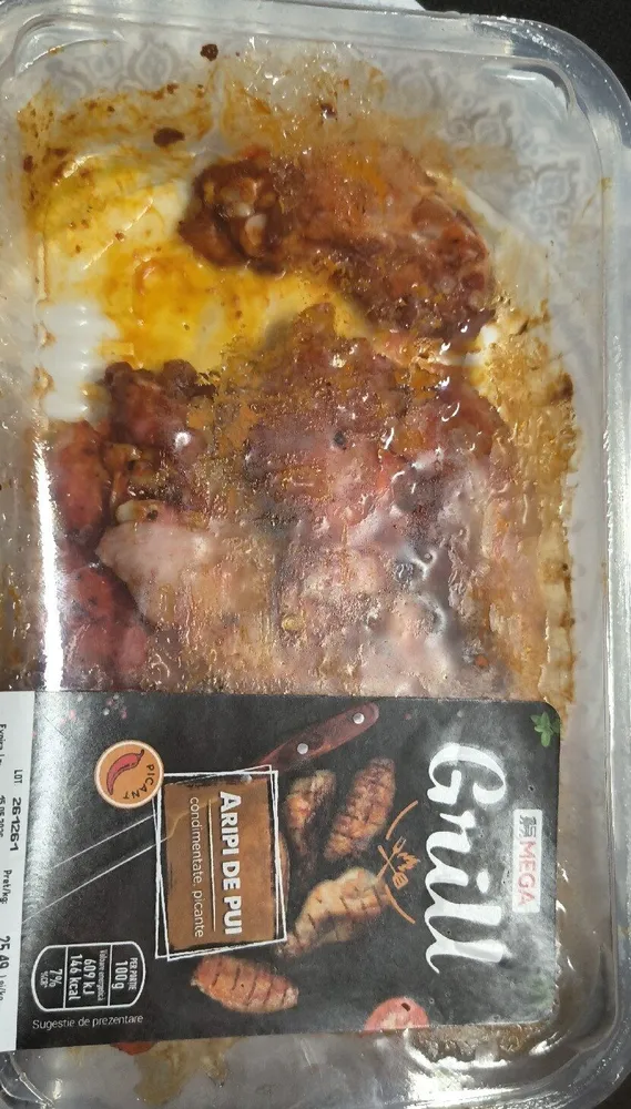 Aripi de pui condimentate, picante