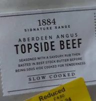 Aberdeen Angus slow cooked topside beef