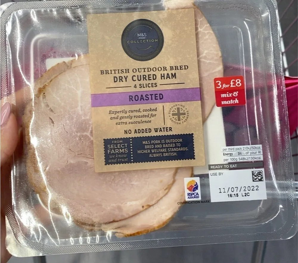 Dry cured ham