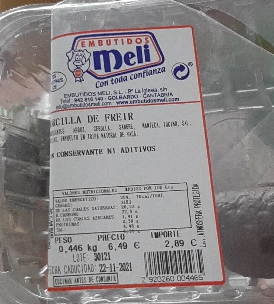 Morcilla de freir