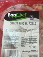 Chuleta pavo al ajillo