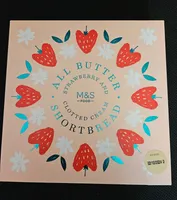 All Butter Strawberry and Clotted Cream Shortbread