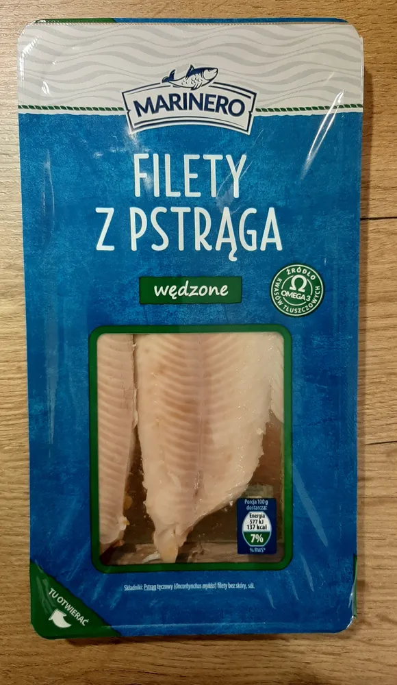 Filety z pstrąga tęczowego wędzonego na gorąco